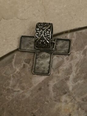Silpada Antiqued Silver-Tone Cross Pendant